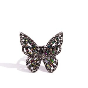Elegant Silver Butterfly Ring